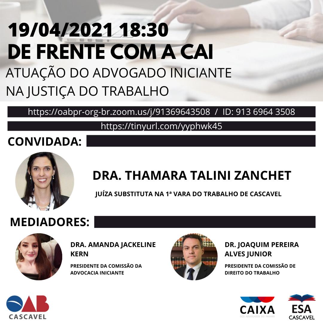 DE FRENTE COM A CAI - ATUAÇÃO DO ADVOGADO INICIANTE NA JUSTIÇA DO TRABALHO